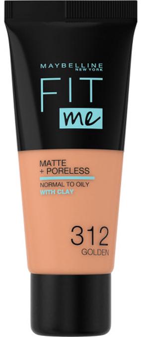 Šķidrā grima bāze Maybelline Fit Me Matte + Poreless Clay 312 Golden, 312 golden, 30 ml