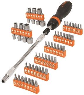 Отвертка с трещоткой Truper Ratchet Screwdriver Set 18220, 18 см
