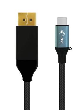 Adapteris i-Tec USB-C DisplayPort 4K/60Hz USB-C 3.1 male, Displayport 1.2 male, 1.5 m, melna krās.
