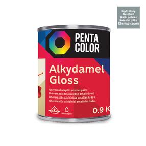 Краска-эмаль, универсальные Pentacolor Alkydamel, блестящий, 0.9 кг, светло-серый цв.