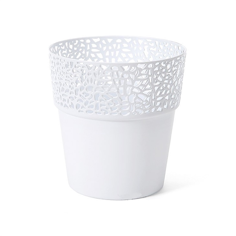 Lillepott Lamela Rosa 655-05, plastik, Ø 12 cm, valge v.