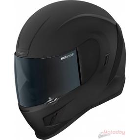 Mootorratta kiiver Icon Airform Dark black matt, L (59-60 cm), must v.