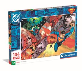 Dėlionė Clementoni Superman 25075, 33.5 cm x 48.5 cm, 104 vnt., įvairių spalvų