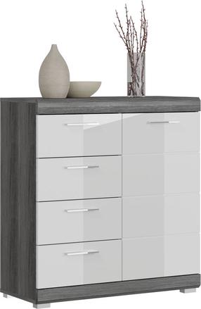 Kumode MC Akcent Scout, balta krās./pelēka krās., 85 cm x 37 cm x 80 cm