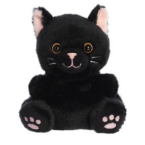 Pehme mänguasi kass Aurora Palm Pals Twilight, must v., 12 cm