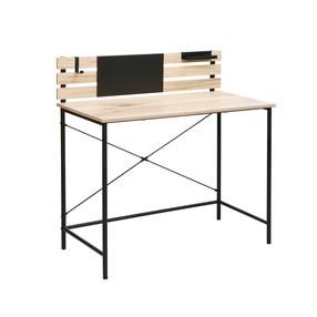 Rašomasis stalas Home4you Hannes, 100 cm x 50 cm, 100 cm, ruda sp./juoda sp.