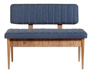 Prieškambario suoliukas Kalune Design Vina 1048 -2, pušies sp/tamsiai mėlyna sp., 110 cm x 46 cm x 85 cm