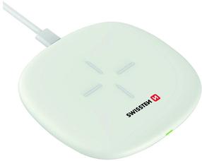 Telefona lādētājs Swissten Wireless, USB Type C, balta krās.