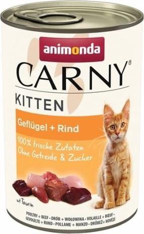 Mitrā kaķu barība Animonda Carny Kitten, liellopa gaļa/vistas gaļa, 0.4 kg