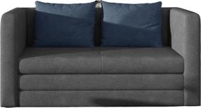 Sofa Neva Soro 93, Soro 76, mėlyna sp./tamsiai pilka sp., 70 x 132 cm x 65 cm