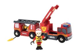 Игрушечная пожарная машина Brio World Emergency Fire Engine 33811, красный цв.