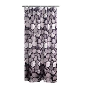 Dušas aizkars Ridder Piedras 403270, balta krās./pelēka krās./daudzkrāsaina, 200 cm x 180 cm
