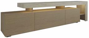 TV skapītis Kalune Design Beliz, ozola krās./travertine krās., 37 cm x 192 cm x 53 cm