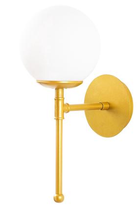 Šviestuvas sieninis Opviq Mudoni MR-953 892OPV1838, E27, 1 x 40 W, balta sp. / aukso sp.
