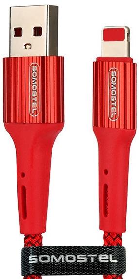 Kaabel Somostel 025927, Lightning/USB Type A, 100 cm, punane v.