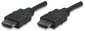 Vads Manhattan HDMI 19 pin male, HDMI 19 pin male, 3 m, melna krās.