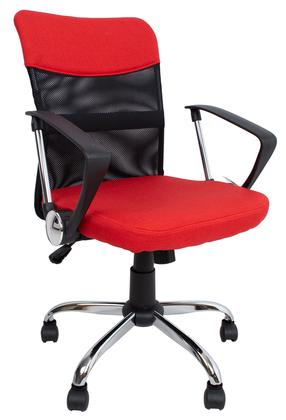 Darbo kėdė Home4you Darius 27974, 57 x 57 x 93 - 103 cm, juoda sp./raudona sp.