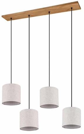Šviestuvas lubų Trio Elmau, E27, 4 x 60 W, smėlio sp. / nikelio sp.
