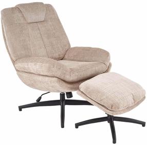 Krėslas su kojų atrama Leisure Furniture Declan, smėlio sp., 90 cm x 75 cm x 100 cm