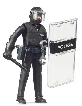 Rotaļlietu figūriņa Bruder Police Special Forces 62151, melna krās.