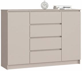 Komoda Akord K140 2D 4SZ CLP PK, kašmyro sp., 99 cm x 138 cm x 40 cm