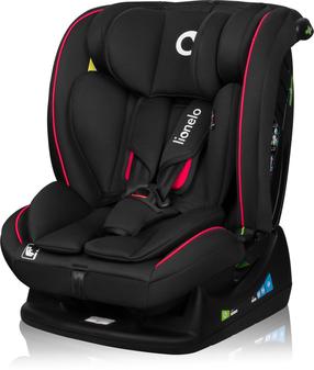 Automobilinė kėdutė Lionelo Lo-Aart I-Size, juoda sp./raudona sp., 40 - 150 cm
