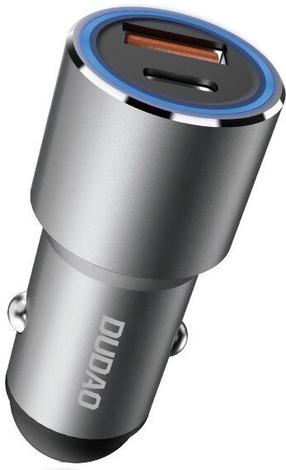 Автомобильное зарядное устройство Dudao R4PQ, USB Type C/USB, серый цв., 22.5 Вт