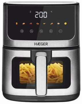 Karšto oro gruzdintuvė Haeger Magic Window AF-D47.005A, sidabro sp./juoda sp., 1200 W, 4.7 l