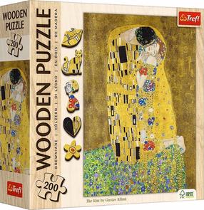 Деревянный пазл Trefl The Kiss Gustav Klimt 20247, 18.2 см x 25.4 см, 200 шт.