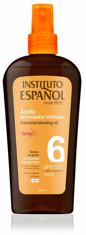Масло для ухода за загаром для тела/для лица Instituto Español Sunscreen Tanning SPF6, 250 мл