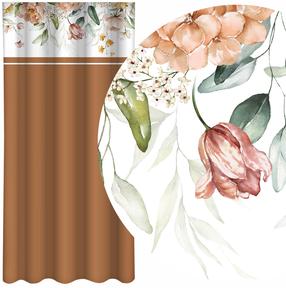 Naktinė užuolaida ZMK-002, balta sp./oranžinė sp./ruda sp., 160 cm x 250 cm