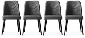 Kėdžių rinkinys Kalune Design Dallas 527 974NMB1174, antracito sp., 49 cm x 50 cm x 90 cm, 4 vnt.