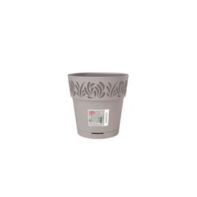 Gėlių vazonas Stefanplast Gaia 2188312, plastikinis, Ø 15 cm, šviesiai pilka sp.