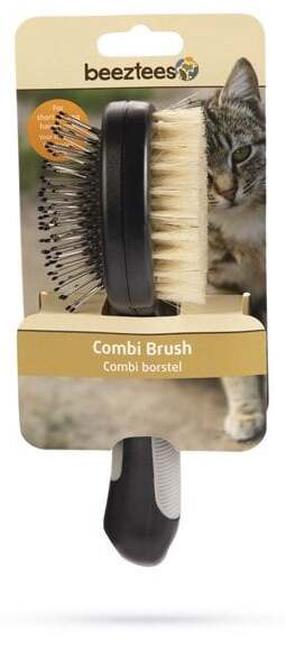 Šukos katėms Beeztees Combi Brush 470117, juoda sp./pilka sp.