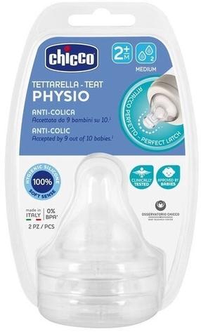 Пустышка для бутылочки Chicco Physio Teats, 2 мес.