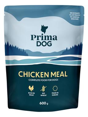 Šlapias šunų maistas Prima Dog Chicken Meal, vištiena, 0.6 kg
