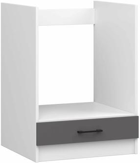 Virtuvinė spintelė orkaitei Akord Oliwia S60KU, balta sp./pilka sp., 60 cm x 52 cm x 82 cm