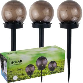 Pastatomas šviestuvas su saulės baterija, IP44, juoda sp.