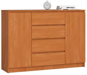 Kumode Akord K140 2D 4SZ CL, alkšņa krās., 99 cm x 138 cm x 40 cm