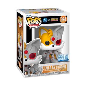 Rotaļlietu figūriņa Funko Pop! Heroes Sonic Tails Cyborg 594, 9 cm, dzeltena krās./pelēka krās.