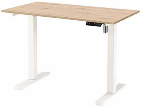 Kompiuterio stalas reguliuojamo aukščio B53, 103 cm x 56 cm, 73 - 118 cm, balta sp./artisan oak sp.