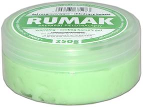 Atvēsinošs-sildošs gēls zirgiem Rumak, 0.25 kg, zaļa krās.