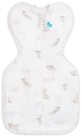 Õhuke magamiskott beebile Love To Dream Swaddle UP 1.0 Tog, valge v./beež v., 68 cm
