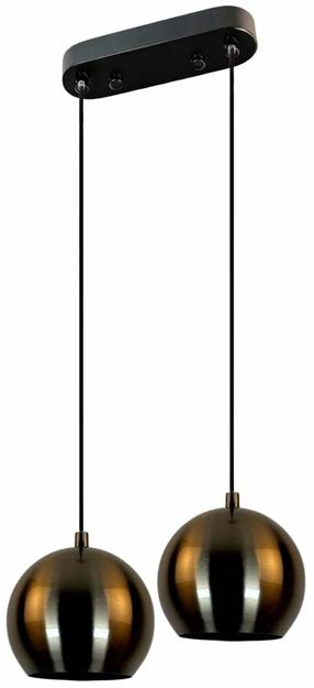 Lampa griesti Opviq Orbit 15-15-16300-A, E27, 2 x 40 W, brūna krās. / melna krās.
