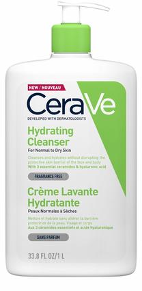 Veido prausiklis Cerave Hydrating For Normal To Dry Skin, 1000 ml