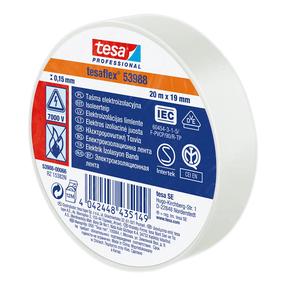 Elektros izoliacinė juosta Tesa 53988, balta sp., 20 m