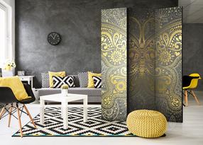 Aizslietnis Artgeist Golden Butterfly Paravent93, daudzkrāsaina, 135 cm x 172 cm