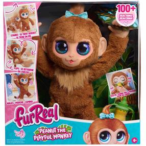 Interaktyvus žaislas beždžionė Just Play Furreal Peanut the Playful Monkey, ruda sp.