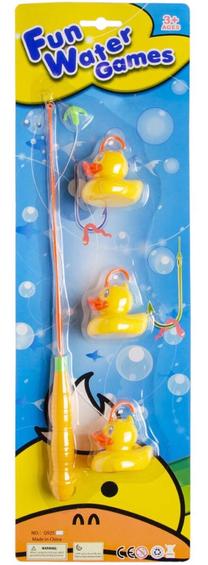 Vonios žaislas Happy Toys Fun Water Games Fishing Game 4585, geltona sp., 4 vnt.