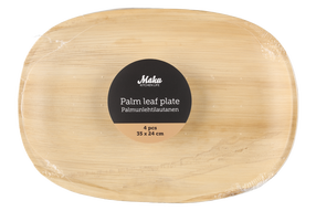 Vienkartinės lėkštės Maku Palm Leaf, 35 cm, 4 vnt.